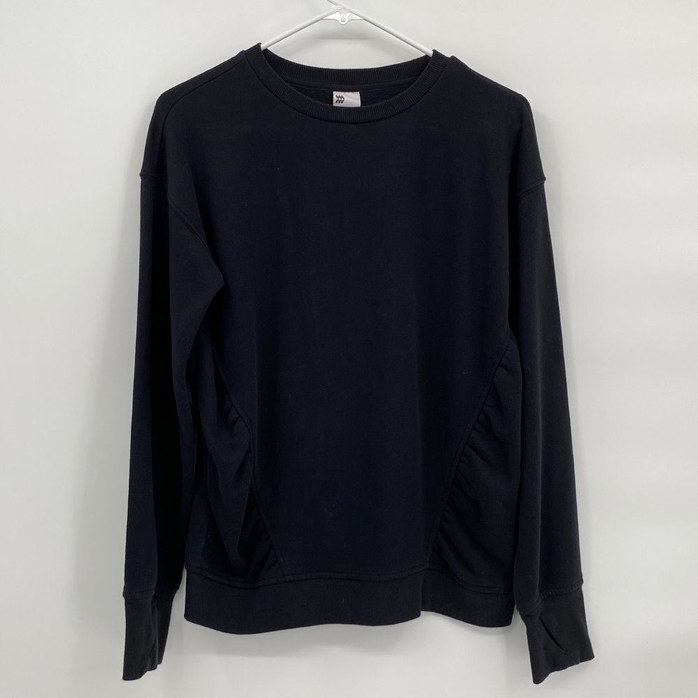 All in Motion Target Activewear Sweatshirt Girls Black Crew Pullover XL 14/16